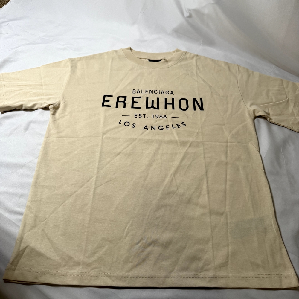 Balenciaga Beige Graphic Tee